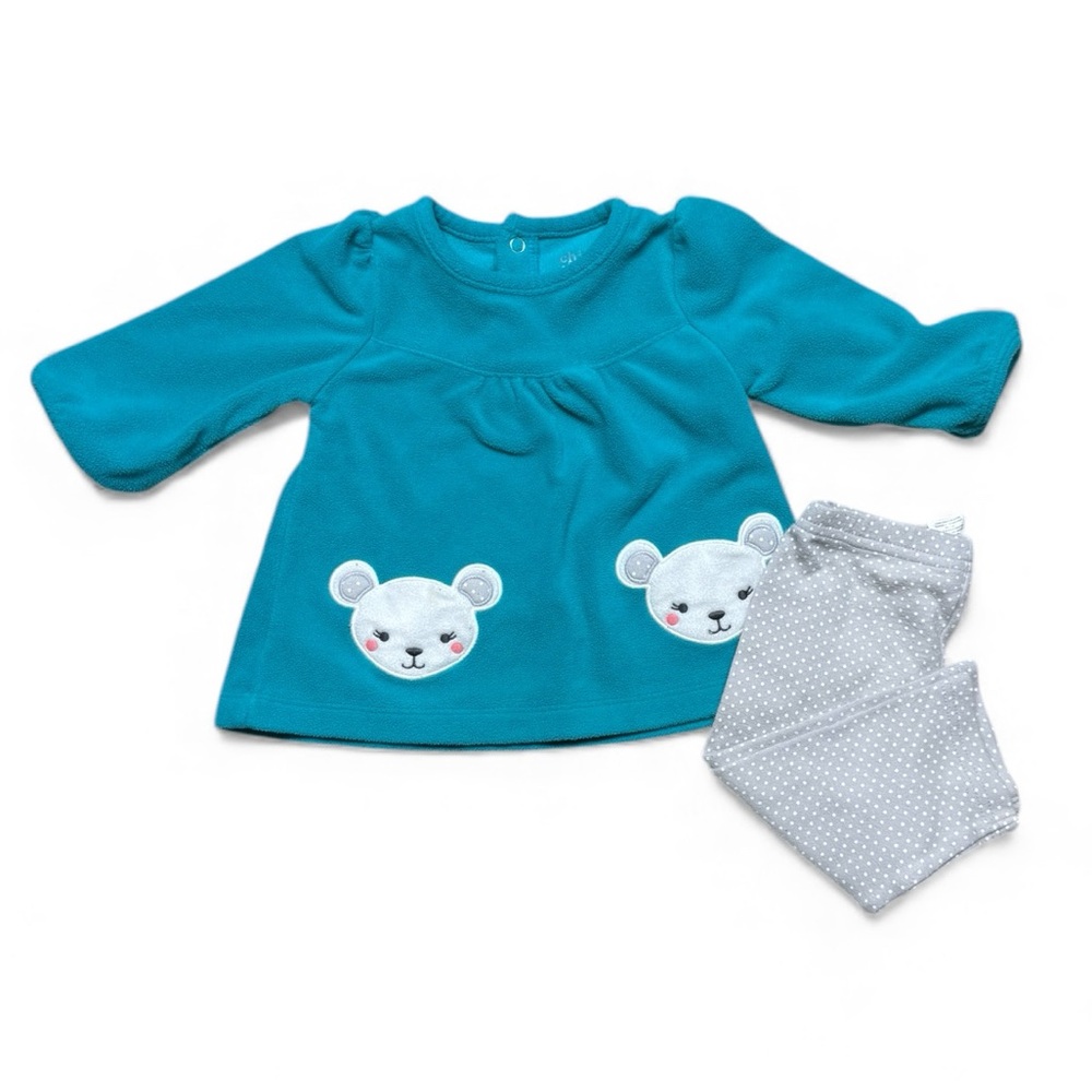 Carter's | Baby Girl Fleece Sweater Outfit | 3-6M